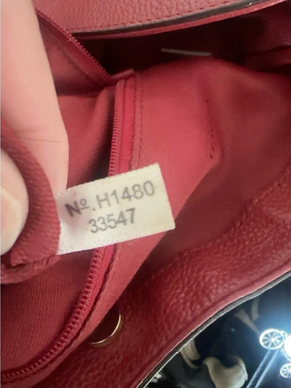 Coach Edie 33547 Red Pebbled Leather Shoulder Bag
